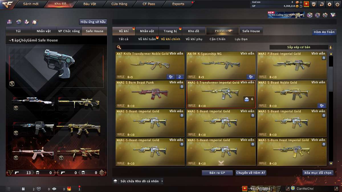 shop acc cf uy tin gia re